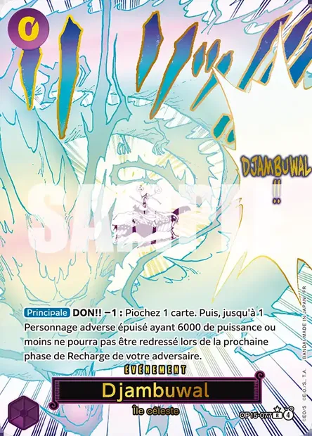 Djambuwal, carte One Piece OP15-077 — extension AVENTURE SUR L'ÎLE DE DIEU