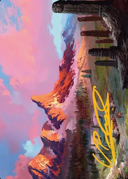Rugged Highlands // Rugged Highlands, carte Magic ATDM 29 — extension Tarkir: Dragonstorm Art Series