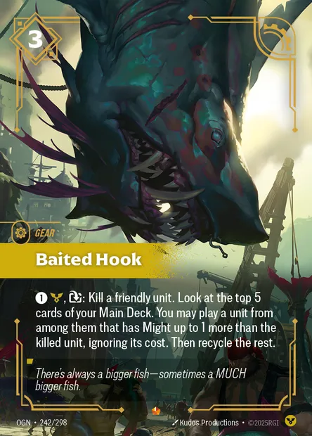 Baited Hook, Riftbound card OGN 242 — Origins set