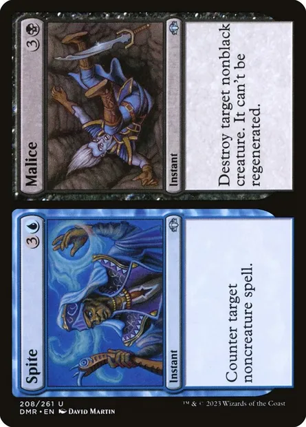 Spite // Malice, carte Magic DMR 208 — extension Dominaria Remastered