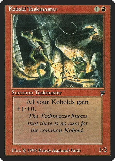 Kobold Taskmaster, Magic card LEG 156 — Legends set