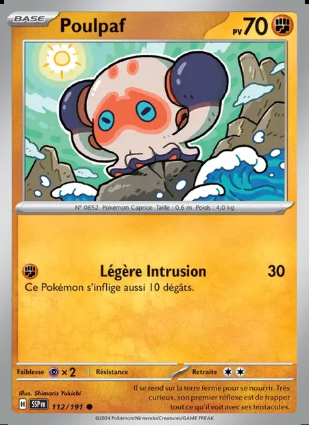 Poulpaf, carte Pokémon SSP 112 — extension Étincelles Déferlantes