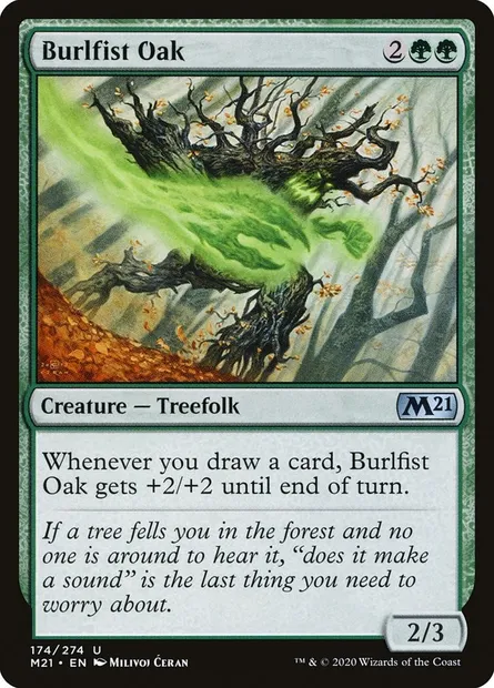 Burlfist Oak, Magic card M21 174 — Core Set 2021 set