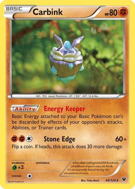 Carbink, Pokémon card FCO 49 — Fates Collide set