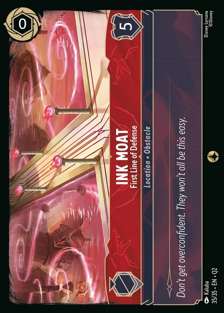 Ink Moat - First Line of Defense, Disney Lorcana card Q2-035 — Illumineer's Quest: Palace Heist set