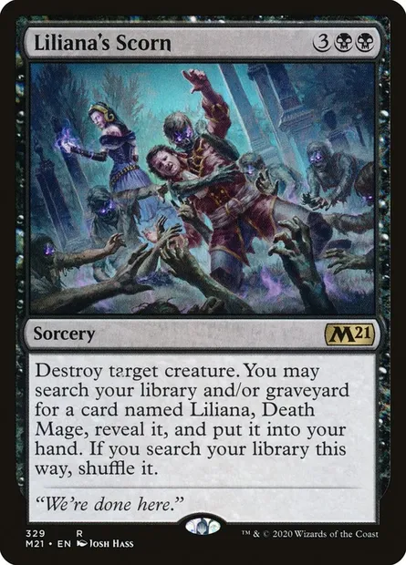 Liliana's Scorn, Magic card M21 329 — Core Set 2021 set