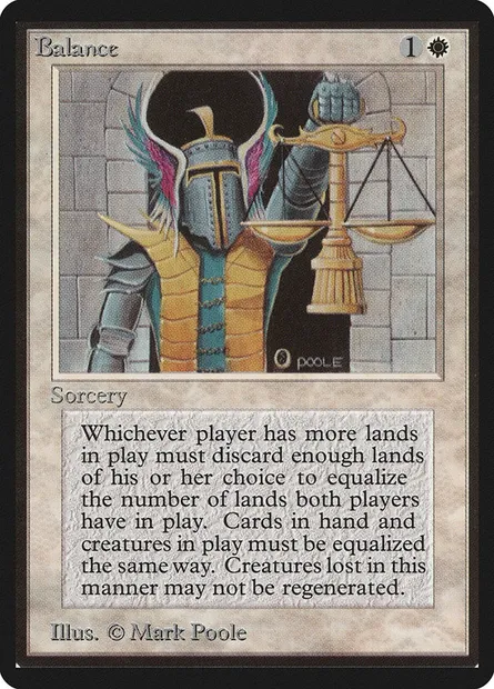 Balance, Magic card LEB 3 — Limited Edition Beta set