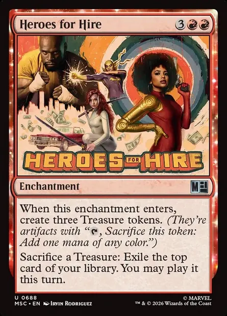 Heroes for Hire, Magic card MSC 688 — Marvel Super Heroes Commander set