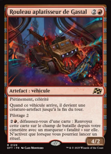 Rouleau aplatisseur de Gastal, carte Magic DFT 129 — extension Aetherdrift