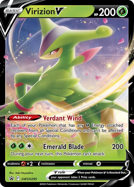 Virizion V, Pokémon card SWSH 295 — SWSH Black Star Promos set