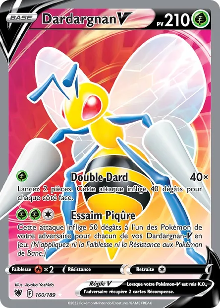 Dardargnan V, carte Pokémon ASR 160 — extension Astres Radieux