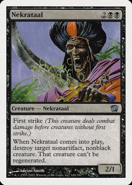 Nékrataal, carte Magic 8ED 149 — extension Huitième Edition