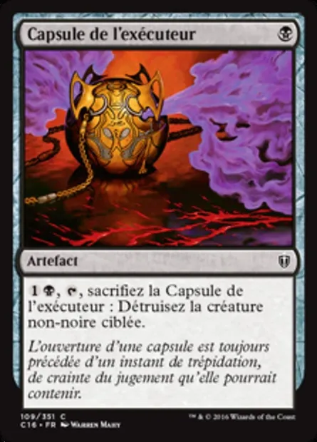 Capsule de l'exécuteur, carte Magic C16 109 — extension Commander 2016