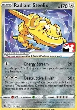 Radiant Steelix, Pokémon card PPS 124-3 — Play! Pokémon Prize Pack Series set