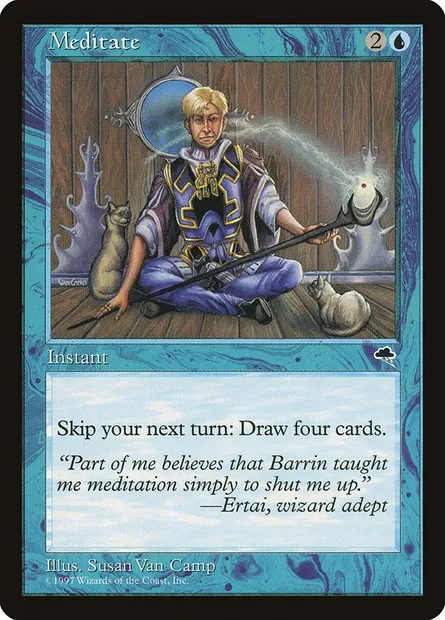 Méditation, carte Magic TMP 76 — extension Tempête