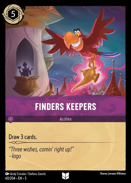 Finders Keepers, Disney Lorcana card CH5-060 — Shimmering Skies set