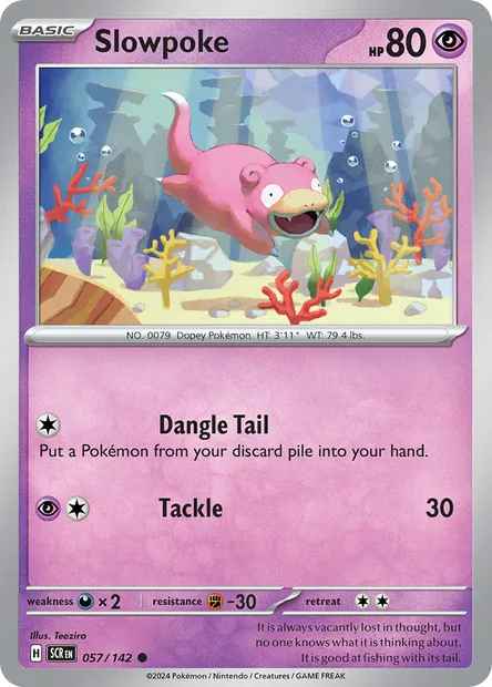 Slowpoke, Pokémon card SCR 057 — Stellar Crown set