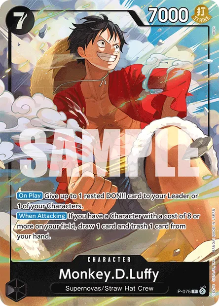 Monkey.D.Luffy, One Piece card P-075 — Promotion card set
