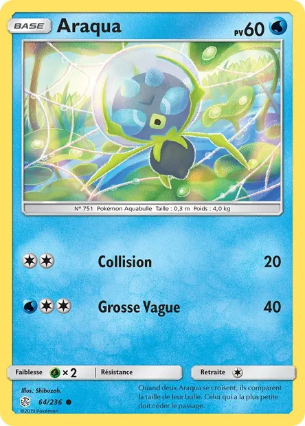 Araqua, carte Pokémon CEC 64 — extension Éclipse Cosmique