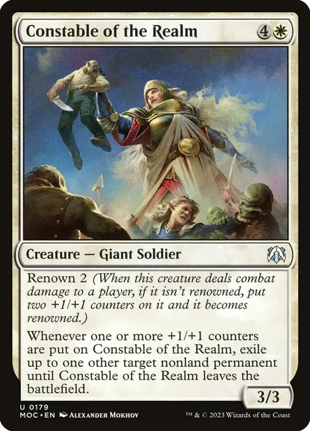 Constable of the Realm, Magic card MOC 179 — March of the Machine Commander set