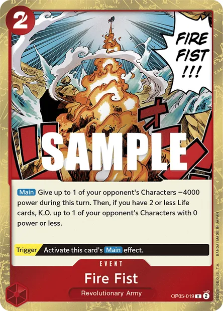 Poing Ardent, carte One Piece OP05-019 — extension AWAKENING OF THE NEW ERA