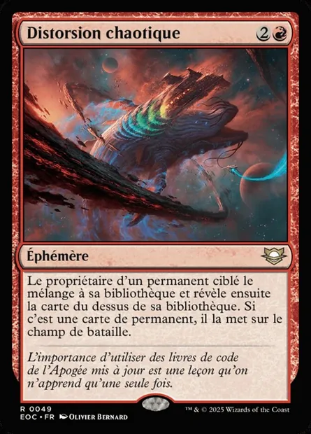 Distorsion chaotique, carte Magic EOC 49 — extension Edge of Eternities Commander