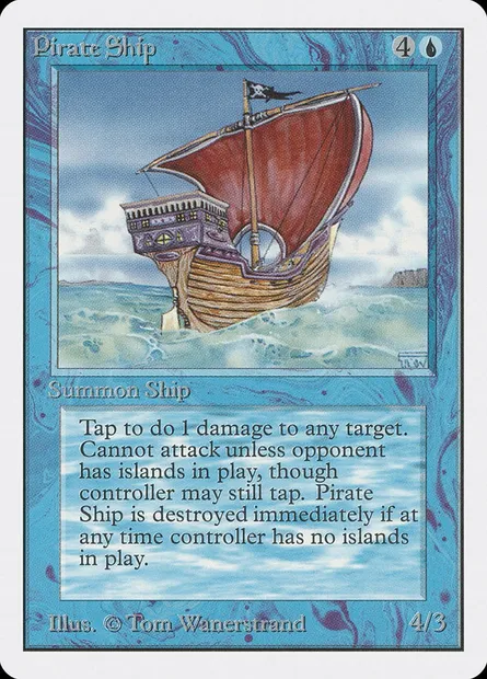 Pirate Ship, Magic card 2ED 71 — Unlimited Edition set