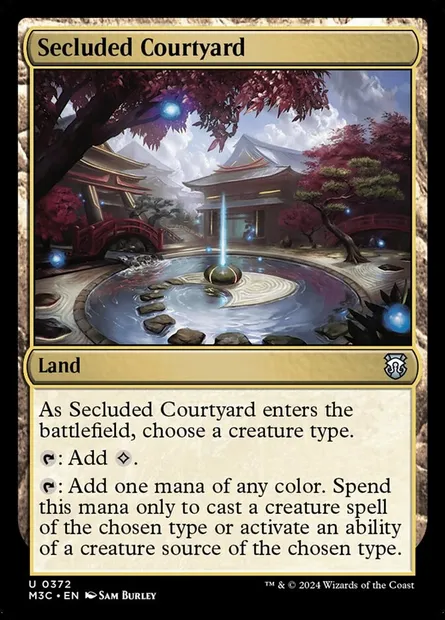 Secluded Courtyard, Magic card M3C 372 — Modern Horizons 3 Commander set