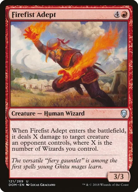 Firefist Adept, Magic card DOM 121 — Dominaria set