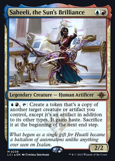 Saheeli, Éclat du soleil, carte Magic PLCI 239s — extension The Lost Caverns of Ixalan Promos