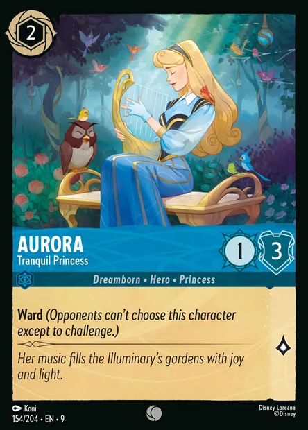Aurora - Tranquil Princess, Disney Lorcana card CH9-154 — Fabled set