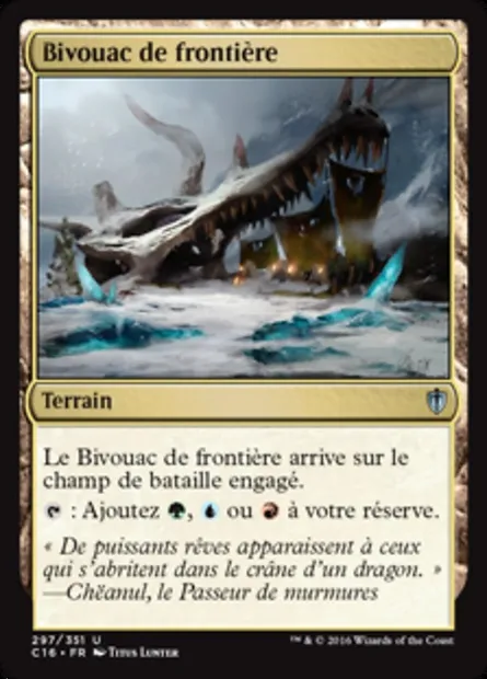 Bivouac de frontière, carte Magic C16 297 — extension Commander 2016