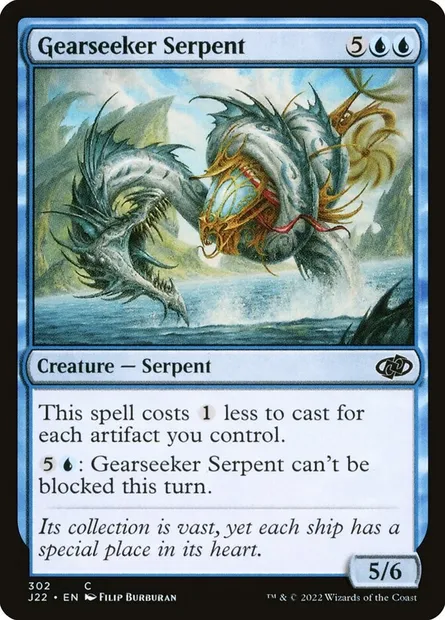 Gearseeker Serpent, Magic card J22 302 — Jumpstart 2022 set