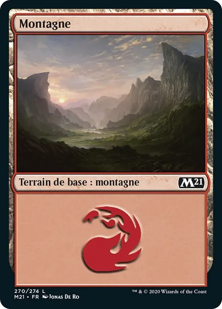 Montagne, carte Magic M21 270 — extension Core Set 2021