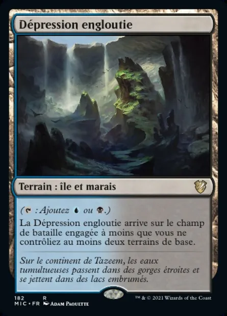 Dépression engloutie, carte Magic MIC 182 — extension Midnight Hunt Commander