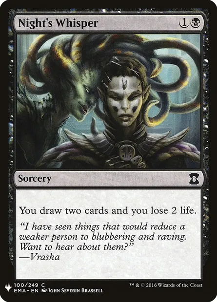 Chuchotements nocturnes, carte Magic PLST EMA-100 — extension The List