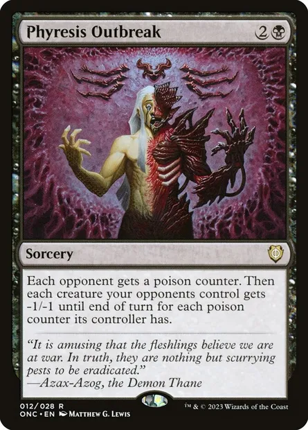 Phyresis Outbreak, Magic card ONC 12 — Phyrexia: All Will Be One Commander set