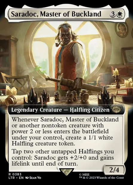 Saradoc, Master of Buckland, Magic card LTR 383 — The Lord of the Rings: Tales of Middle-earth set