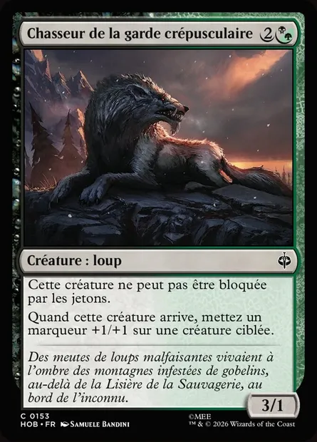 Chasseur de la garde crépusculaire, carte Magic HOB 153 — extension The Hobbit