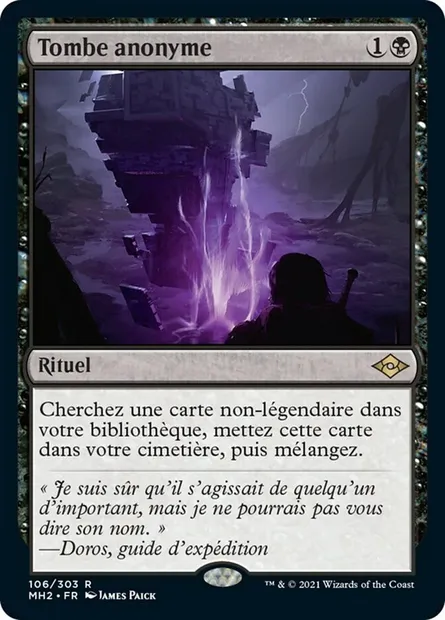 Tombe anonyme, carte Magic MH2 106 — extension Horizons du Modern 2