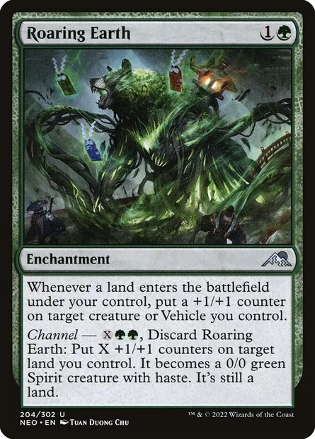 Roaring Earth, Magic card NEO 204 — Kamigawa: Neon Dynasty set