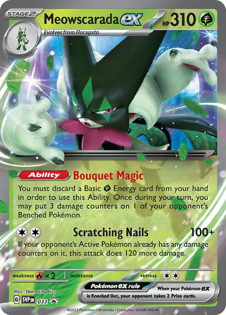 Meowscarada ex, Pokémon card PR-SV 033 — SVP Black Star Promos set