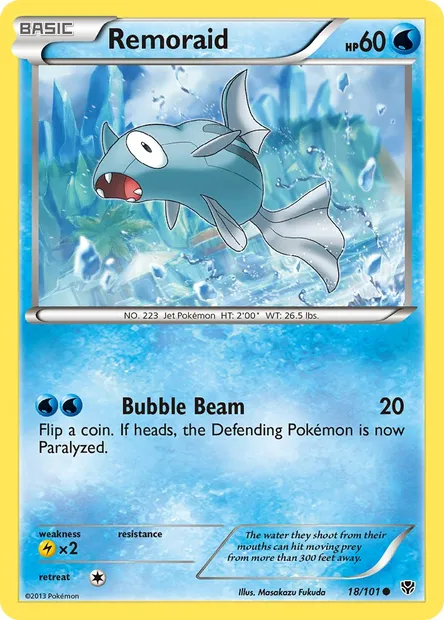 Remoraid, Pokémon card PLB 18 — Plasma Blast set