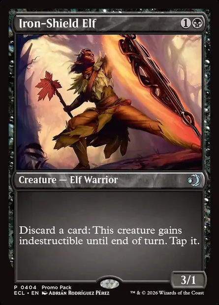 Iron-Shield Elf, Magic card ECL 404 — Lorwyn Eclipsed set