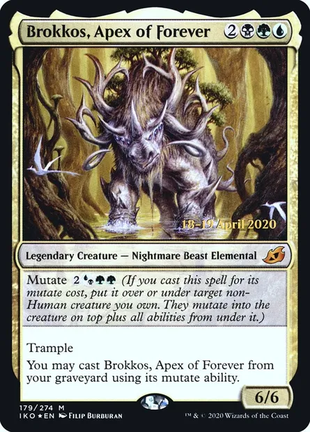 Brokkos, Apex of Forever, Magic card PIKO 179s — Ikoria: Lair of Behemoths Promos set