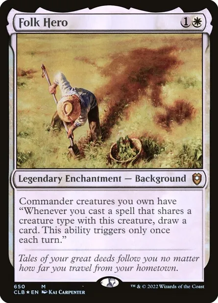 Folk Hero, Magic card CLB 650 — Commander Legends: Battle for Baldur's Gate set