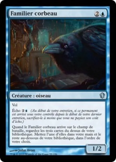 Familier corbeau, carte Magic C13 55 — extension Commander 2013