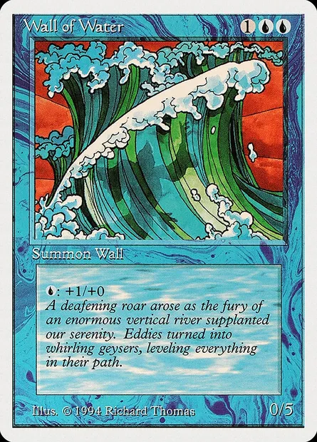 Wall of Water, Magic card SUM 91 — Summer Magic / Edgar set