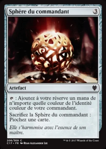 Sphère du commandant, carte Magic C17 206 — extension Commander 2017