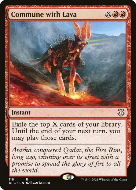 Commune with Lava, Magic card AFC 118 — Forgotten Realms Commander set
